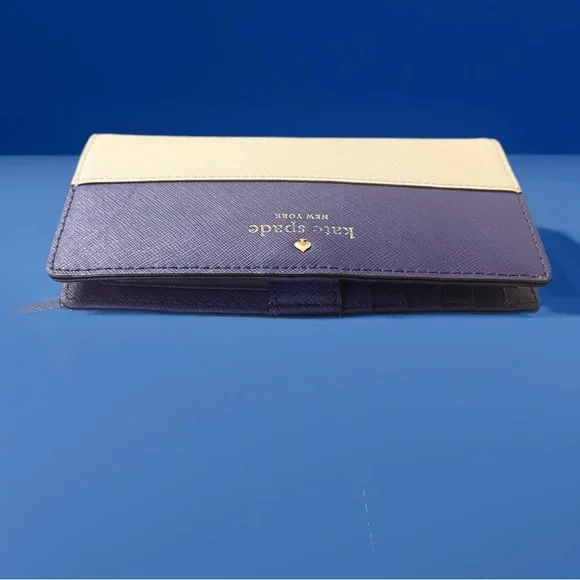 Kate Spade New York Crisp Linen/Sapphire Blue Cedar Street Stacy Wallet - Picture 1 of 6